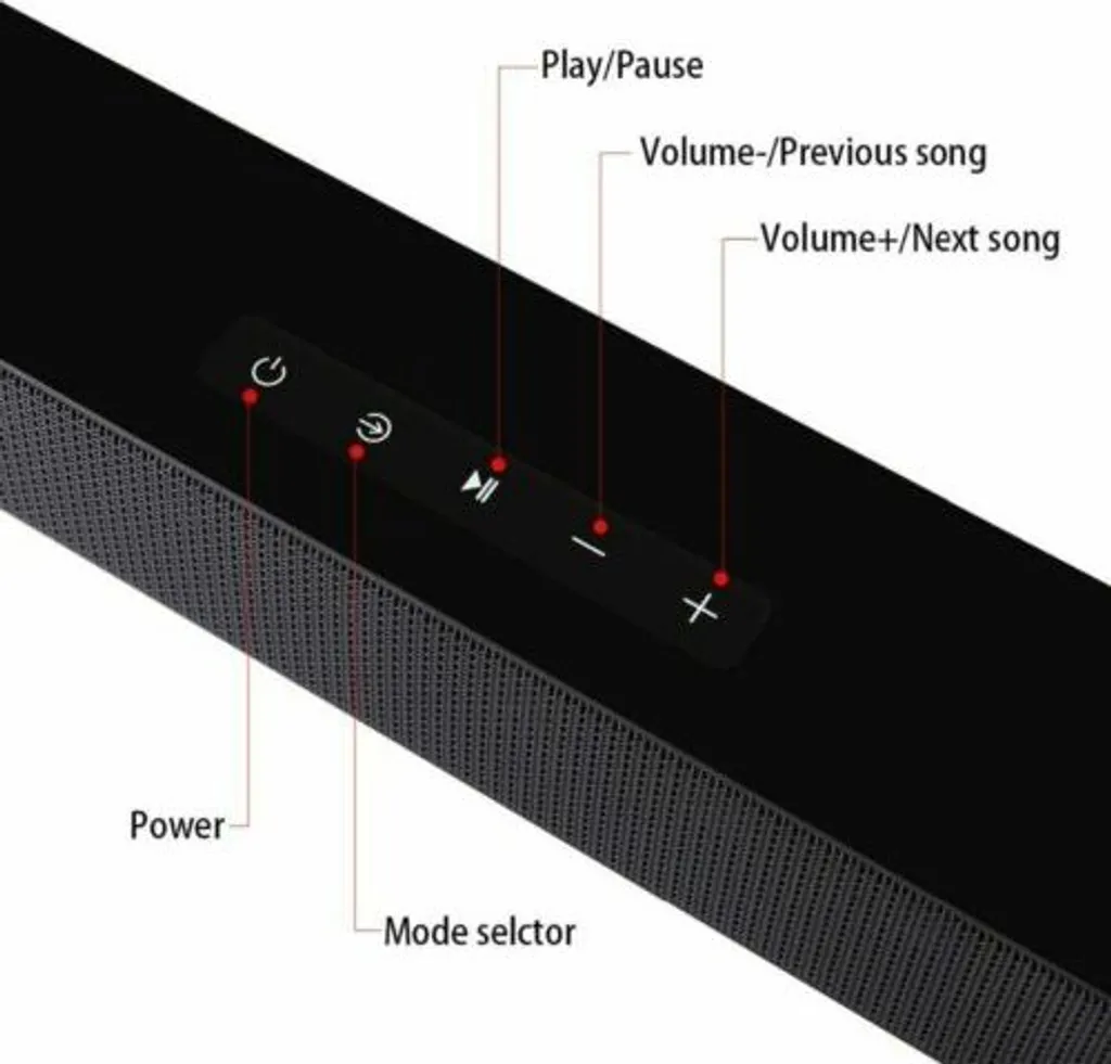 40W Bluetooth Soundbar Subwoofer TV Sound System Heimkino Lautsprecher – Bild 7