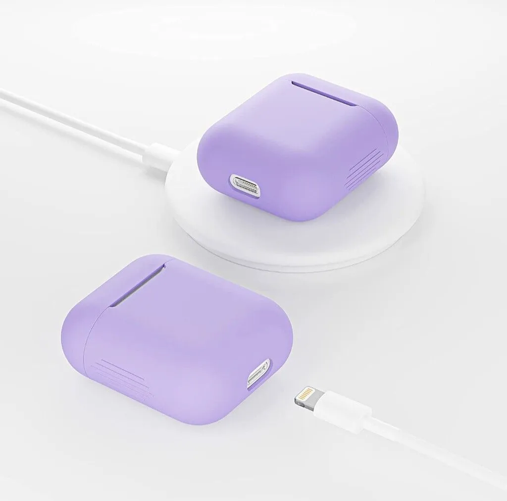 2x Schutzhülle Für Apple AirPods 1/2 Silikon Kopfhörer Cover Matt Case Tasche – Bild 6