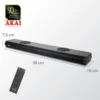AKAI Soundbar 2.2 Kanal Mit 2 Integrierten Subwoofer Mit Air Tube USB AUX