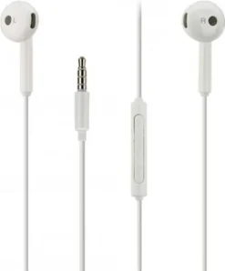 Original Huawei Headset AM115 In Weiss Für Mate 20 Lite Kopfhörer Ohrhörer Geformt Head-Set 3,5mm Stecker Stereo Sound Bulk Verpackt + Gratis Emiro® Bildschirm Reinigungspad