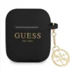 Guess Case Box Charm 4G Collection Schwarz Für AirPods 1 Und 2