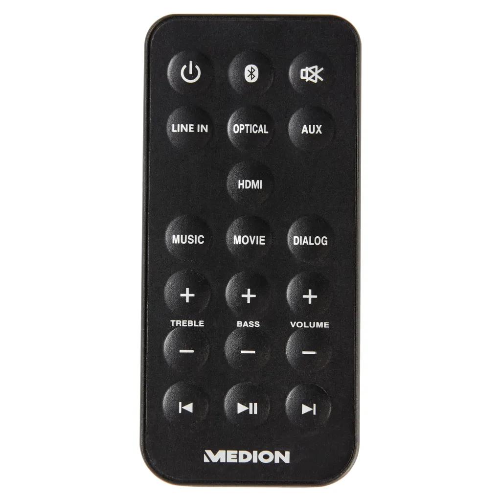 MEDION P61220 2in1 Convertible Bluetooth TV Soundbar Mit Subwoofer (2.1 Soundbar, 2 X 30 Watt, 60 Watt Subwoofer, Wandmontage, NFC, HDMI ARC Mit ECC, AUX, Optischer Eingang) – Bild 8