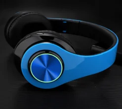 Kabelloser Over-Ear-Kopfhörer, Bluetooth Kopfhörer Mit Mikrofon Und LED-Licht,Funkkopfhörer Für Fernseher, Wireless Headset Für Handys Tablets,Laptops & PC,Faltbare/Leicht(Brau)