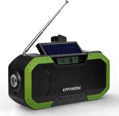 Hikeren Solar Radio, Multifunktion Tragbares Outdoor Radio Kurbelradio Mit Bluetooth AM/FM Wetter Radio, Notfall SOS Alarm