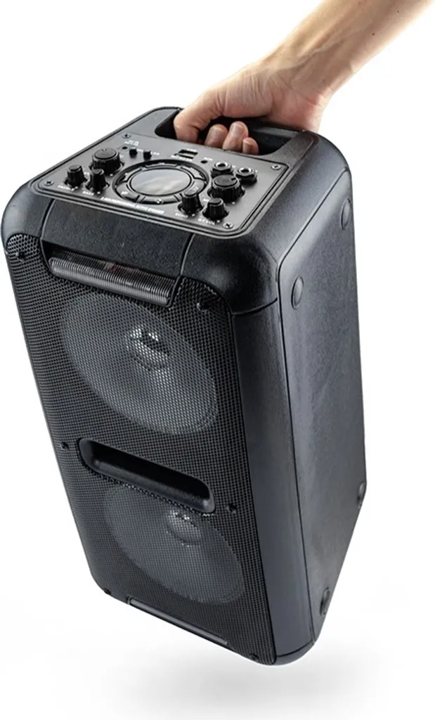 Caliber Party Lautsprecher Bluetooth - 16 Stunden Spielzeit - Karaoke Set Mit Mikrofon Und Party Lights (Party-Medium HPA502BTL) – Bild 3