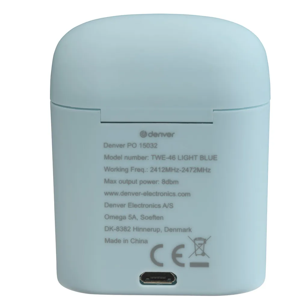 Denver In-Ear Ohrhörer TWE-46, Hellblau – Bild 8