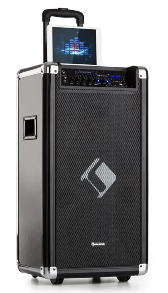 Moving 120 PA-Anlage 2x8" Woofer 60/200 Wmax. VHF-Mikro USB SD BT AUX Mobil – Bild 6