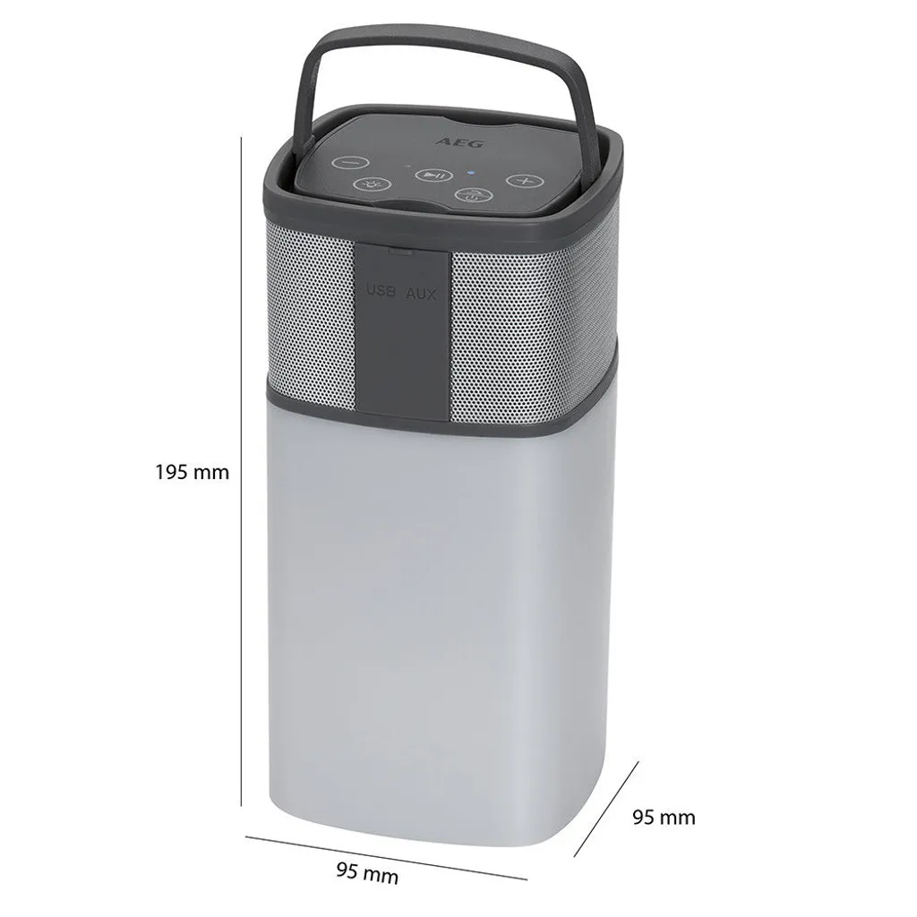AEG Bluetooth Lautsprecher BSS 4841 19,5x9,5x69,5 Cm Grau – Bild 3