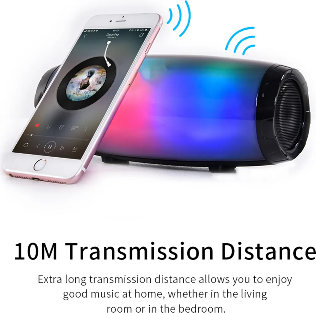 Bluetooth Lautsprecher Musikbox Tragbarer LED Bluetooth Box Mit Freisprechfunktion Für Handy Und PC FM Radio Mikro-SD Und USB Kabellos – Bild 5