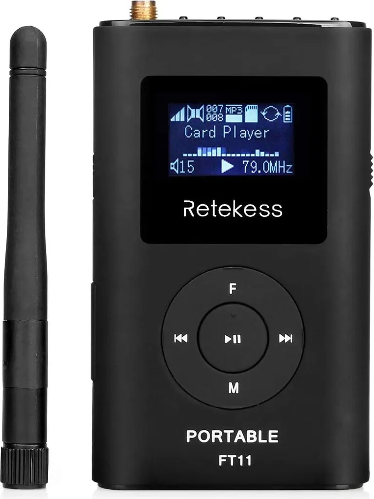 Retekess FT11 Tour Guide System FM-Transmitter Mit 2000 MAh Wiederaufladbarem Akku, Für Gleichzeitige Konferenzen(1 Sender, Schwarz) – Bild 8