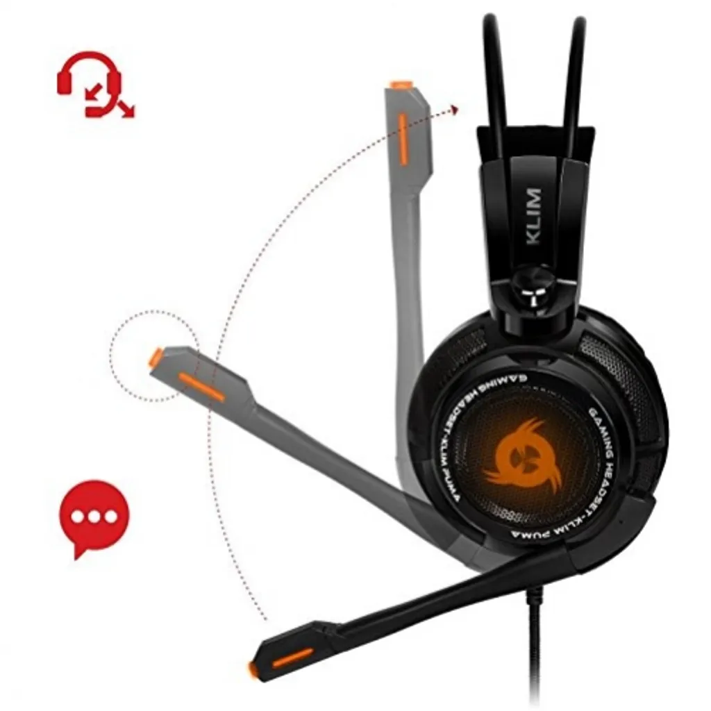 KLIM Puma Vibration 7.1 Surround Sound Gaming Headset USB Schwarz – Bild 5