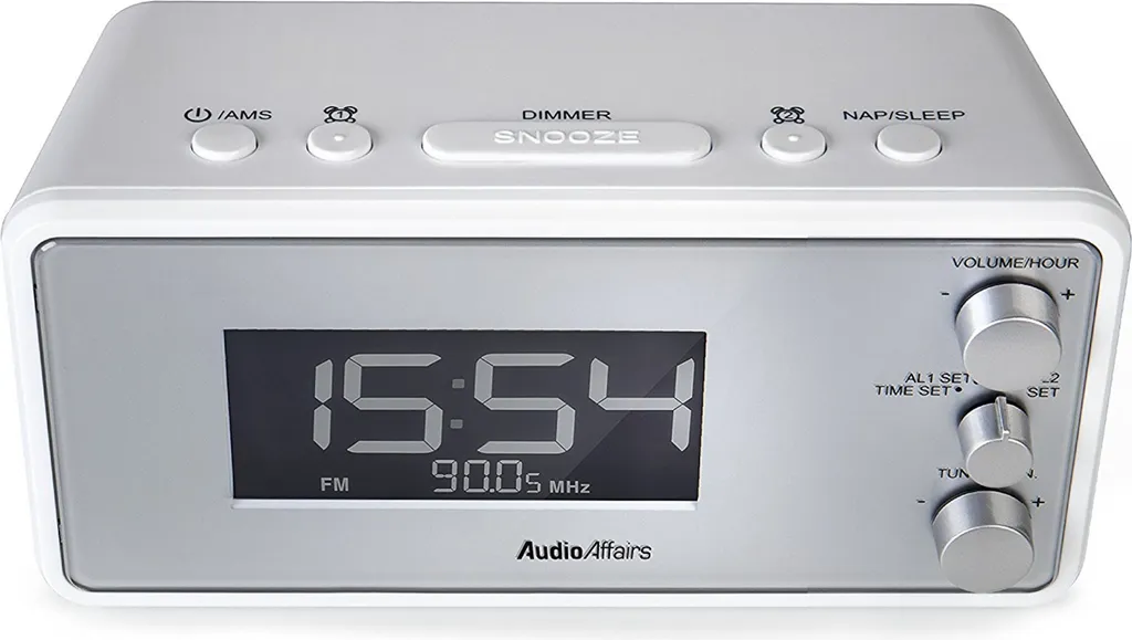 AudioAffairs Radiowecker Mit PLL UKW Lautsprecher, 2 Weckzeiten Mit Snooze-, Nap- Und Sleep-Timer – Bild 7