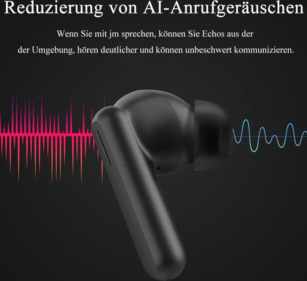 Haylou In Ear Kopfhörer GT7 Neo Bluetooth Headset Rauschunterdrückung Kopfhörer 20h Dauer Laptop Mac Handy Tablet Schwarz – Bild 7