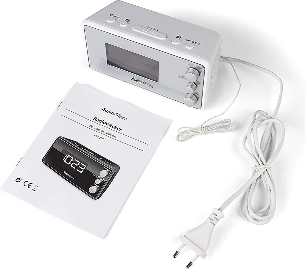 AudioAffairs Radiowecker Mit PLL UKW Lautsprecher, 2 Weckzeiten Mit Snooze-, Nap- Und Sleep-Timer – Bild 11