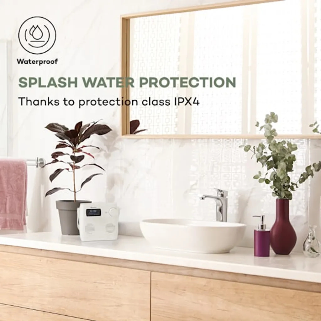 Auna Splash Duschradio - DAB+ Und UKW-Radiotuner - CD-Player - Schutzart IPX4 - Bluetooth - USB – Bild 4