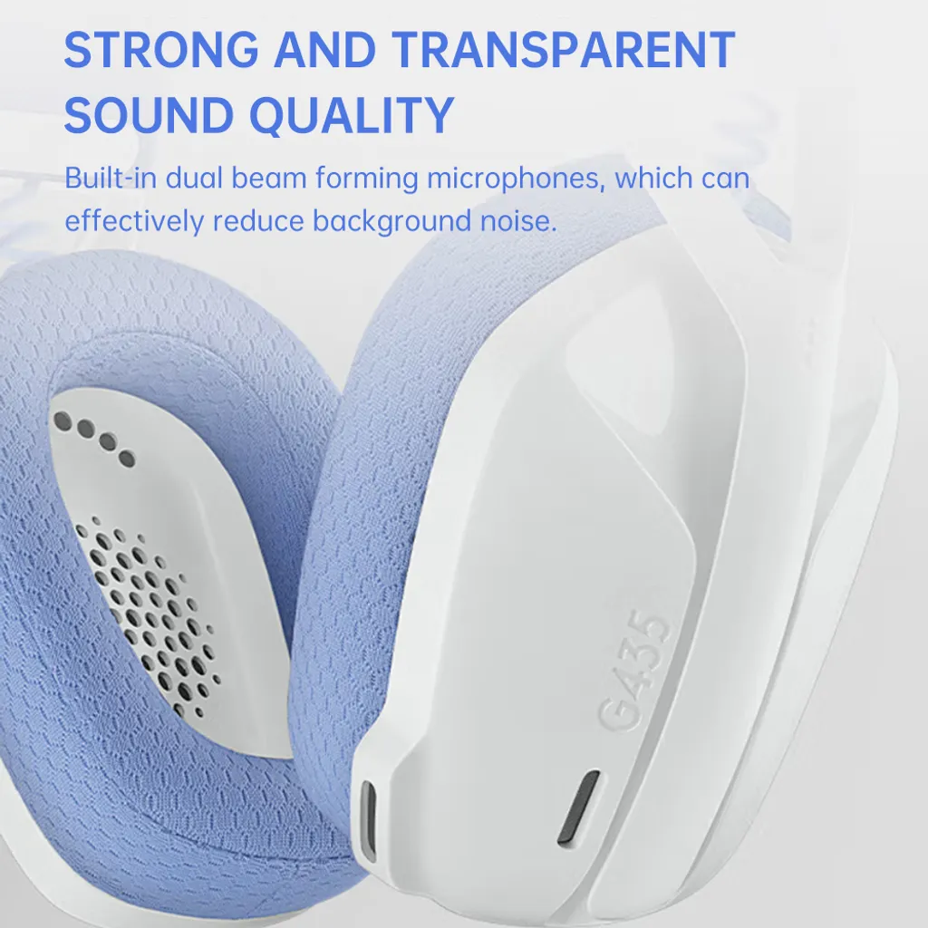 Logitech G435 BT Wireless Gaming Headset Lightspeed Over-Ear-Kopfhoerer Anschliessen Rauschunterdrueckung Eingebaute Mikrofone 40-mm-Audiotreibereinheit Kompatibel Mit Dolby Atmos Fuer PC Laptop Computer – Bild 6