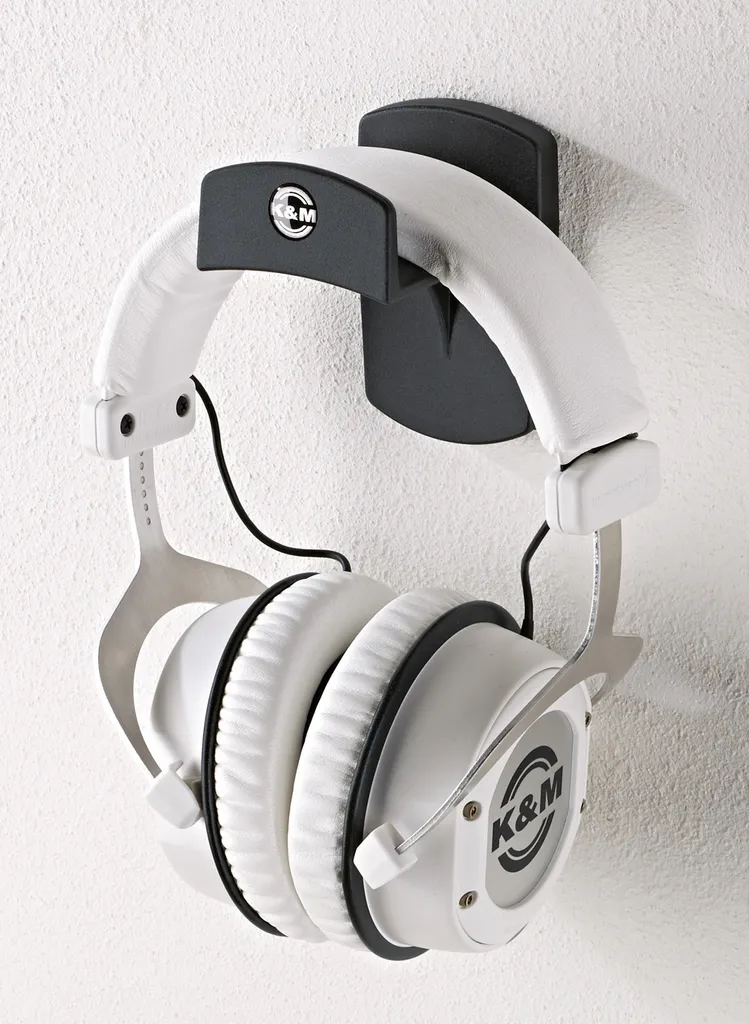 K&M 16312 Kopfhörer-Wandhalter Schwarz – Bild 3