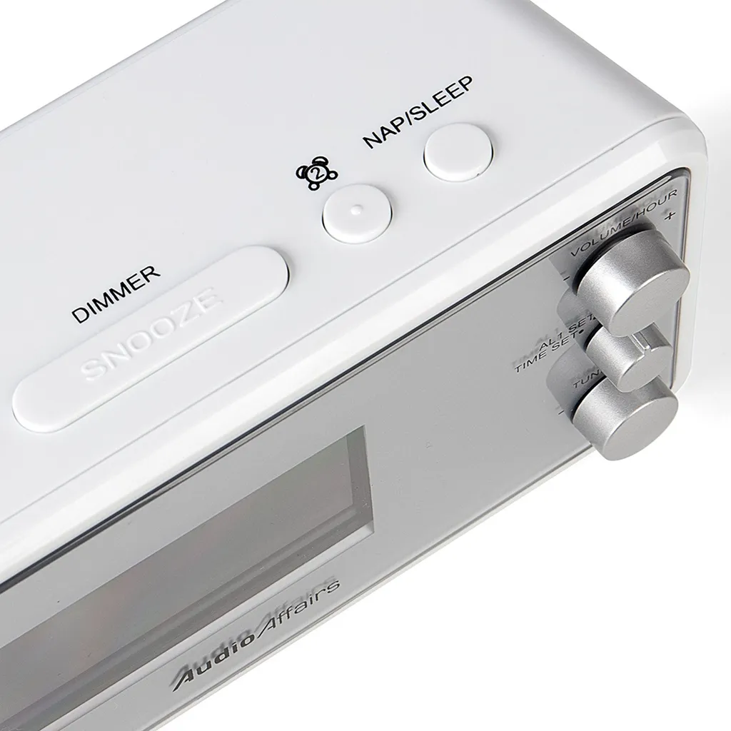 AudioAffairs Radiowecker Mit PLL UKW Lautsprecher, 2 Weckzeiten Mit Snooze-, Nap- Und Sleep-Timer – Bild 5