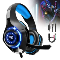 Gaming-Headset Für PS4 PS5 Xbox One Switch PC Mit Mikrofon Mit Geräuschunterdrückung Und Tiefem Bass-Stereo-Sound