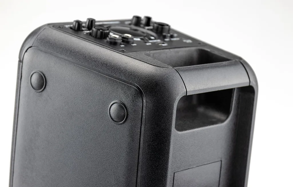 Caliber Party Lautsprecher Bluetooth - 16 Stunden Spielzeit - Karaoke Set Mit Mikrofon Und Party Lights (Party-Medium HPA502BTL) – Bild 4