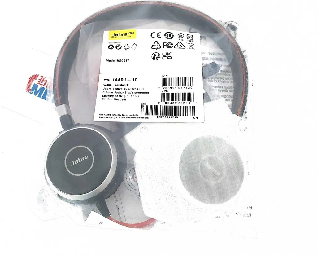 JABRA Evolve 40 UC Duo 3,5mm Klinke Ohne USB-Controller "wie Neu" – Bild 6