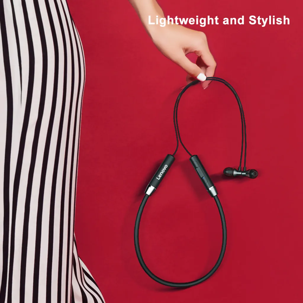 Lenovo HE05 Kopfh?rer Bluetooth5.0 Drahtloses Headset Magnetischer Nackenbš¹gel Kopfh?rer IPX5 Wasserdichter Sportohrh?rer Mit Ger?uschunterdrš¹ckendem Mikrofon – Bild 13