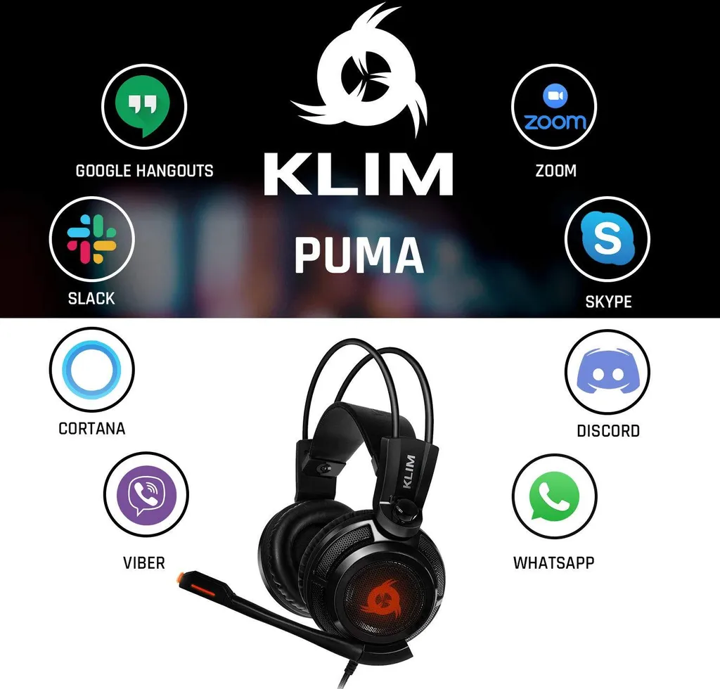 KLIM Puma Vibration 7.1 Surround Sound Gaming Headset USB Schwarz – Bild 10
