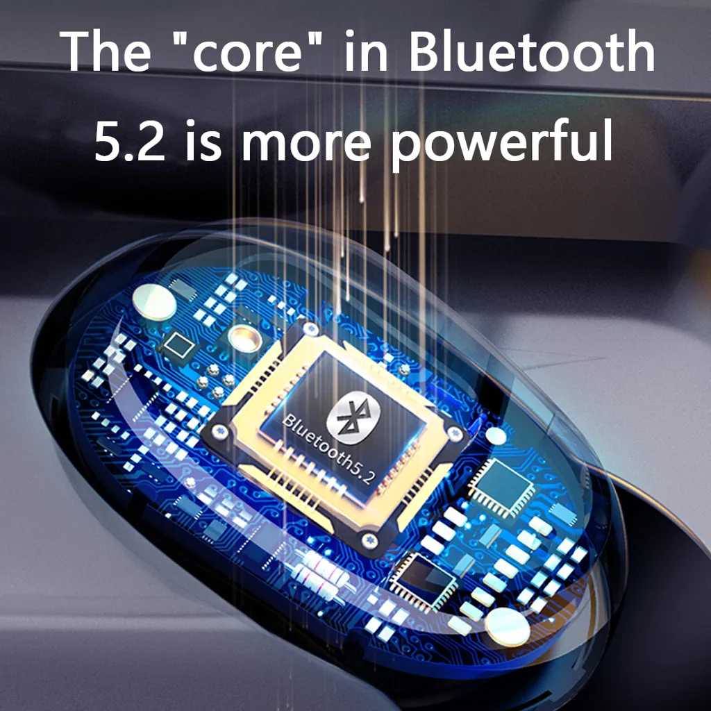 Bluetooth Kopfhörer In Ear 、 Kopfhörer Kabellos Mit 150 Stunden Spielzeit Bluetooth-Ohrhörer,Bluetooth 5.2 Kabellose Ohrhörer Mit 2200mAh LCD Ladetasche Und Mikrofon, IPX5 Wasserdicht – Bild 7