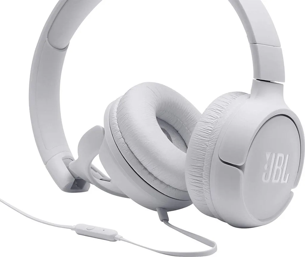 JBL Tune 500 PureBass On-Ear Kopfhörer - Weiß "wie Neu" – Bild 2