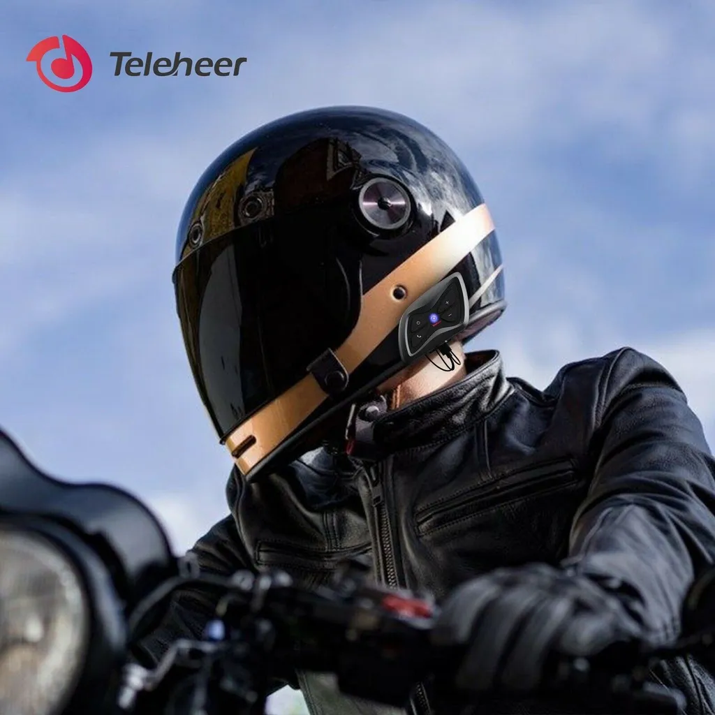 2-Pack T6 PLUS Motorrad Intercom 1500m Motorradhelm Bluetooth 5.1 Headset Interphone Motorrad-Kopfhörer Gegensprechanlage – Bild 10