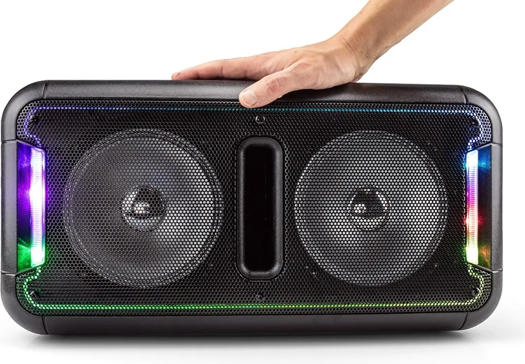 Caliber Party Lautsprecher Bluetooth - 16 Stunden Spielzeit - Karaoke Set Mit Mikrofon Und Party Lights (Party-Medium HPA502BTL) – Bild 7