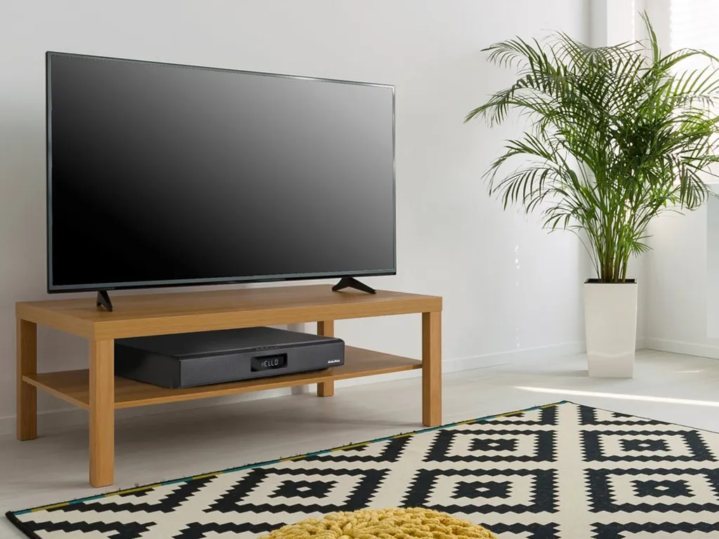 AudioAffairs TVS 2018 TV-Soundstand - HDMI Arc Heimkinoanlage Soundbar Mit FM PLL UKW Radio, Integriertem Subwoofer, Bluetooth 3.0 & Fernbedienung Schwarz – Bild 9