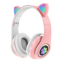 Wireless Bluetooth Headset Glühende Katze Ohr Kopfhörer Stereo Musik Kopfhörer Mit Mic Einstellbare Stirnband Kopfhörer Für Desktop-Laptop Tablet PC Smartphone