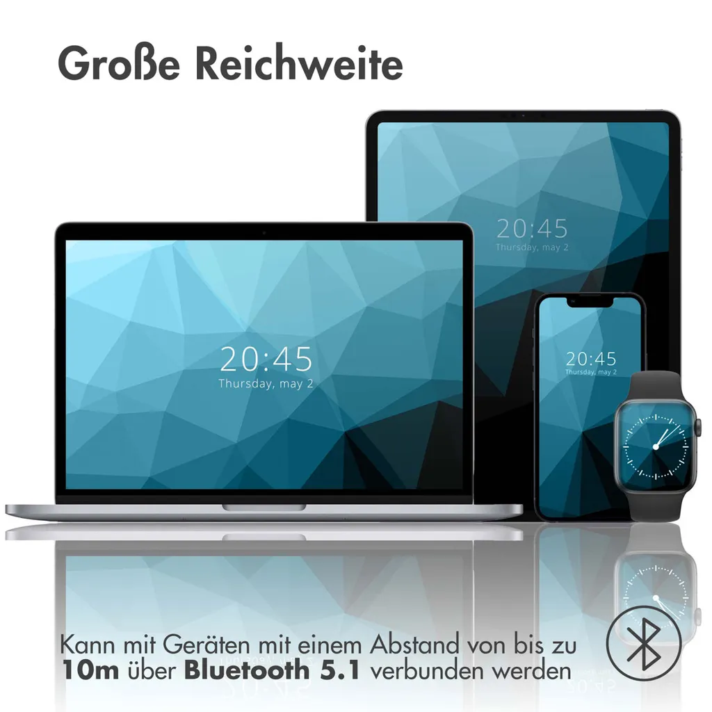 Bluetooth Kopfhörer Kabellos Bluetooth - Kopfhörer Bluetooth - Kabellose Kopfhörer - Bluetooth Kopfhörer Over-ear - Mit Aktivem Noise-Cancelling - Schwarz - IMOSHION® – Bild 6