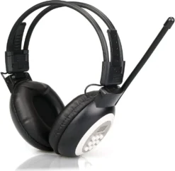 Retekess TR101 Kopfhörerradio, FM Radio Faltbar Mit Stereo, AUX Eingang, Radio Batteriebetrieben, Für Schule Treffen (Schwarz)
