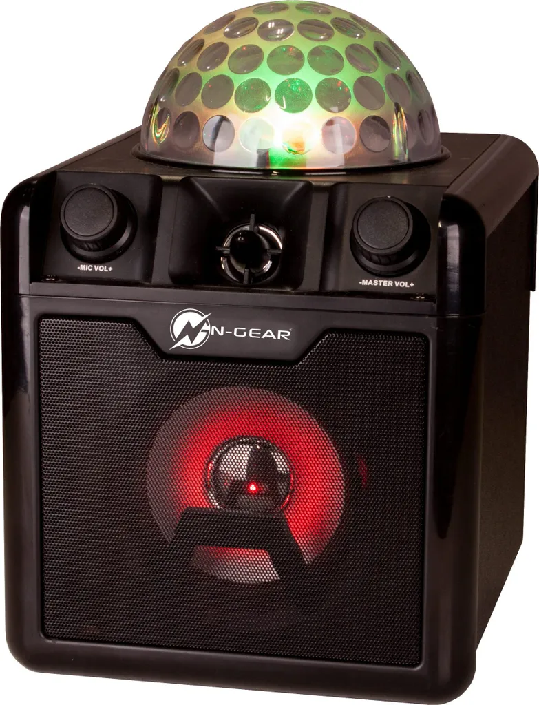 N-GEAR N-Gear DISCO410 Karaoke & Party Bluetooth Lautsprecher Mit Discokugel, Lichteffekten & Mikrofon Bluetooth-Lautsprecher – Bild 4