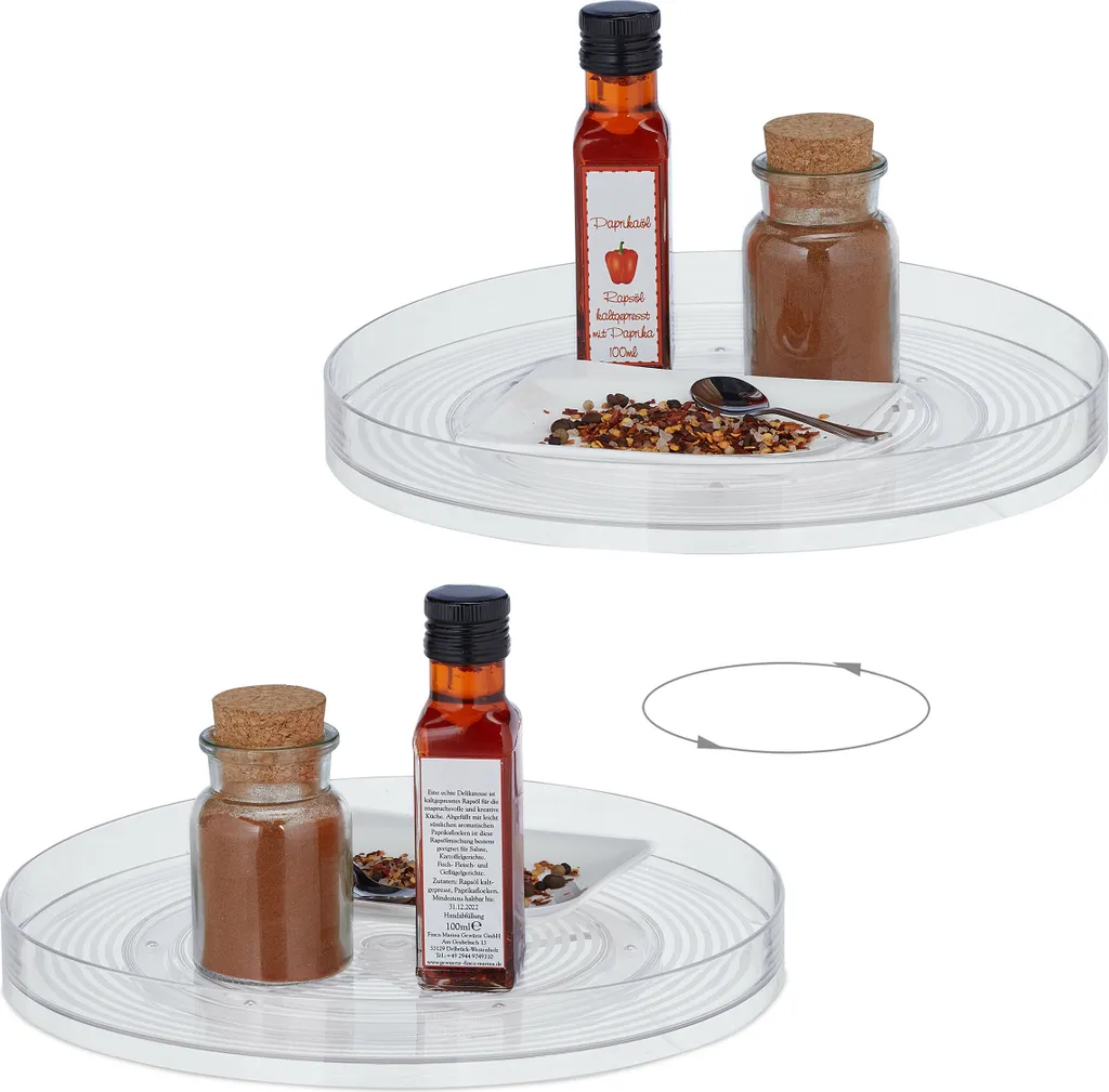 Relaxdays Durchsichtiger Drehteller Für Die Küche – Bild 6