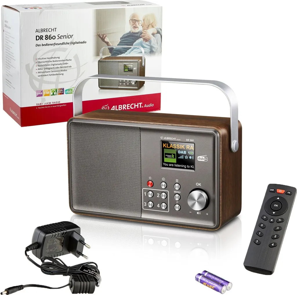 Albrecht DR 860 Senior Digitalradio DAB+/UKW, Farbdisplay, Inkl. 4000mAh Akku – Bild 4
