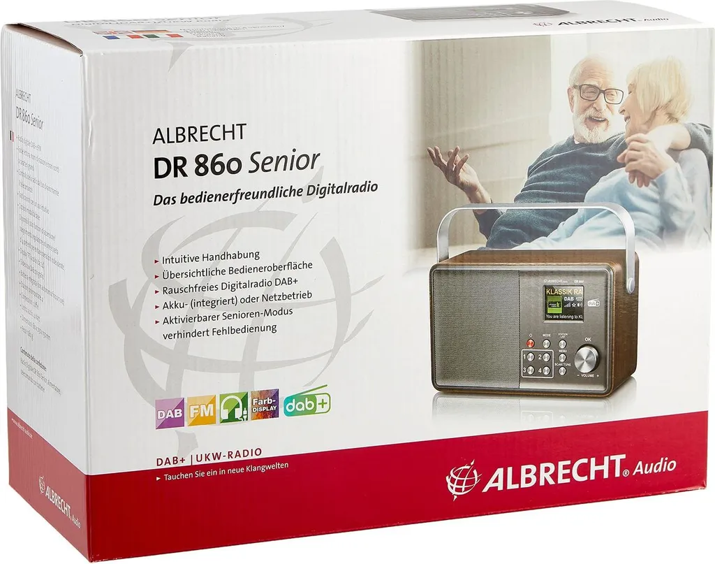 Albrecht DR 860 Senior Digitalradio DAB+/UKW, Farbdisplay, Inkl. 4000mAh Akku – Bild 3