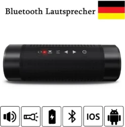 Bluetooth Lautsprecher Stereo Sound Tragbarer Wasserdicht FM Radio Subwoofer 5200 MAh Akku Tragbar Lautsprecher