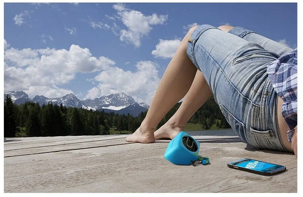 Philips Tragbarere Kabelloser Bluetooth Mini Lautsprecher BT1300A/00 Blau – Bild 2